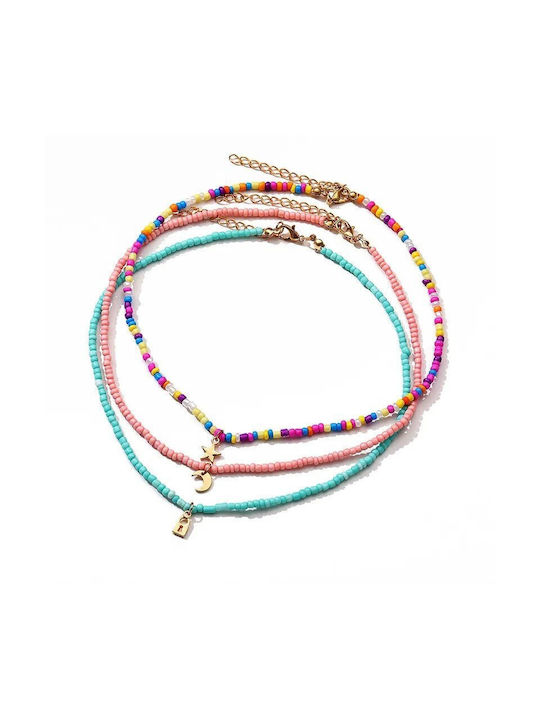 Charmy Necklace with Pink Gold Plating