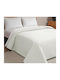 Adam Home Mistral Coverlet Queen Size Microfiber Ivory 220x240cm