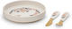 Elodie Details Baby Food Container Set made of Silicone Blue Blue Garden 2pcs