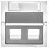 Simon Basic Cover Ict Sockets Keystone Bevel Silver Matt Bmgks2p/43