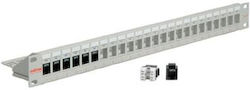 Roline Keystone Cadru Modul 19'' Cat.5/cat.6 24 Porturi Necompletat Neprotejat Gri Deschis
