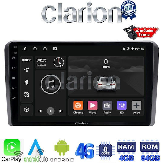Clarion Ηχοσύστημα Αυτοκινήτου για Citroen C5 2007 > 2017 (Bluetooth/USB/WiFi/GPS/Apple-Carplay/Android-Auto) με Οθόνη Αφής 9"