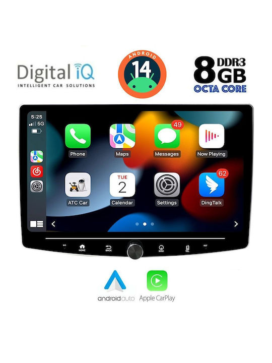 Digital IQ Ηχοσύστημα Αυτοκινήτου 1DIN (Bluetooth/USB) με Οθόνη 10.1"