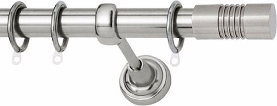 Gardinenstange Ø25 Inox Debora Nickel Satin Maße 140cm Einzeln