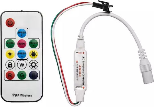 Controller Rgb Rf Ic Ws2811 14 Buttons 72w To 1024 Pixels Digital Radio