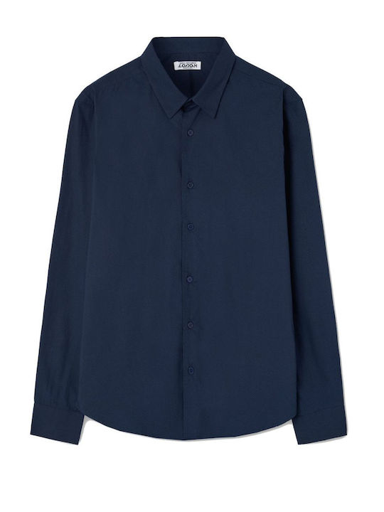 Langärmlig Hemd Polka Dot Blue