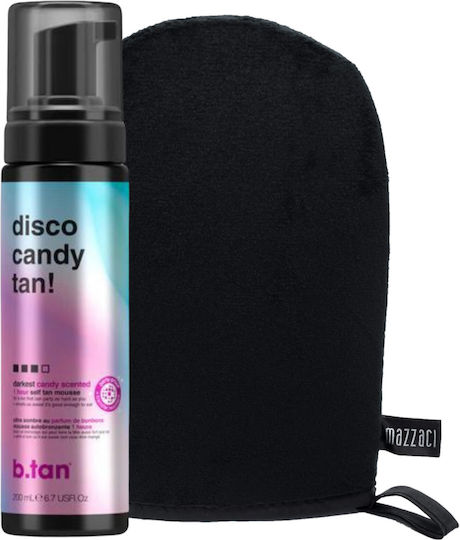 B.Tan Disco Candy + Mitt Selbstbräuner Mousse Körper 200ml