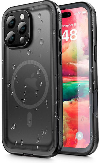 Shellbox 360 Full Cover Σιλικόνης Αδιάβροχο Μαύρο (iPhone 16 Pro Max)