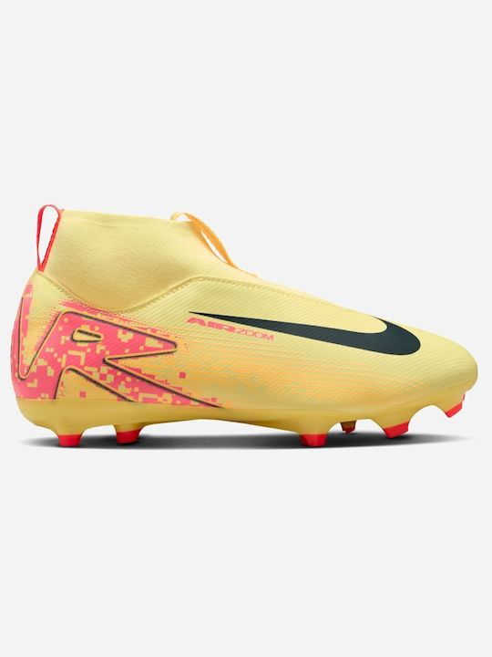 Ghete De Fotbal Pentru Copii Jr Mercurial Superfly 10 Academy Cu Crampoane Și Cu Soseta Albastre
