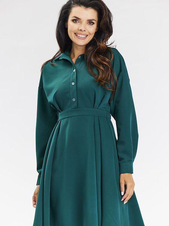 Awama Kleid Bottle Green