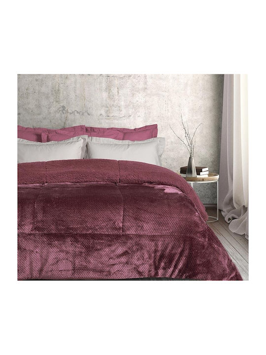 Das Home Duvet Cover with Hollowfiber Filling Queen 220x240cm 1188 Dark Lilac 700Gsm
