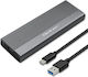 Qoltec Θήκη για Σκληρό Δίσκο M.2 SATA III με σύνδεση USB 3.0 σε Γκρι χρώμα