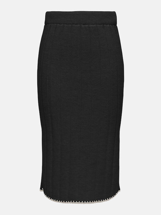 Only С висока талия Midi Пола Black