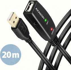 Axagon USB 2.0 USB-A male σε USB-A female 20m