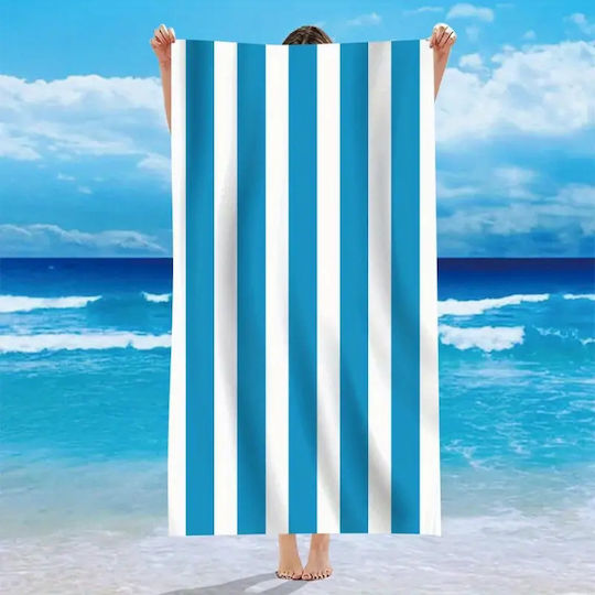 Strip Cotton Light Blue 140x70cm