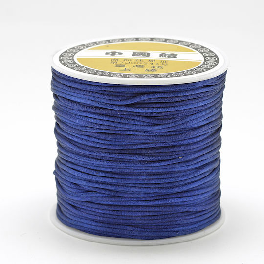 Rat tail Lace Faux Leather Blue 1mm x 70m