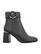 Timmen Ghete Dama de Piele cu Platforme pentru Femei cu Toc Negru