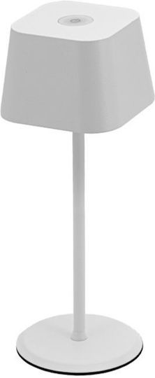 Securit Tischlampe LED mit Weiß Schirm und Basis