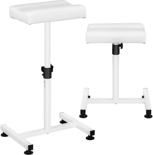 Suport Cosmetic pentru Picioare Pedichiură Reglabil pe Înălțime Până la 75 Cm 80 Kg Alb