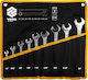 Vorel Flat Ring Wrench Set 9pcs 1 4"-3 4"