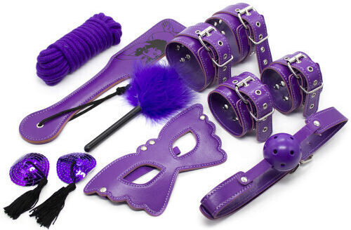Naughty Toys BDSM Kit in Lila Farbe 8Stück