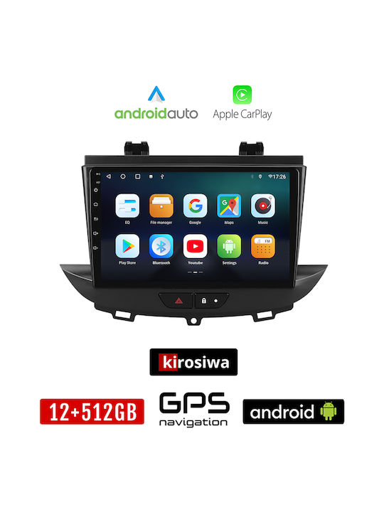Kirosiwa Ηχοσύστημα Αυτοκινήτου για Opel Crossland X 2017 (Bluetooth/USB/AUX/WiFi/GPS/Apple-Carplay/Android-Auto) με Οθόνη Αφής 9"