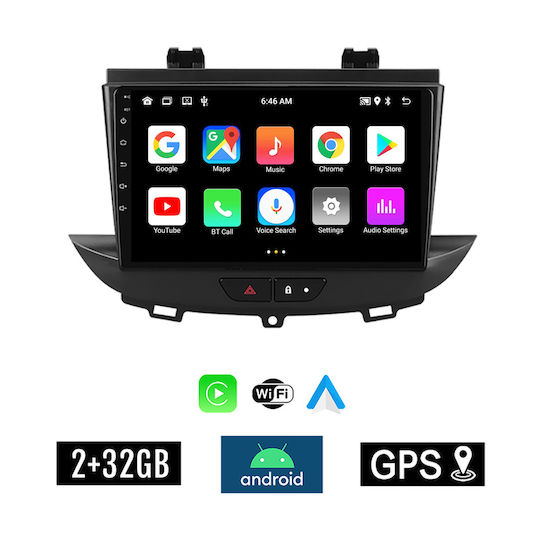 Kirosiwa Car Audio System for Opel Crossland X 2017 (Bluetooth/USB/AUX/WiFi/GPS/Apple-Carplay/Android-Auto) with Touch Screen 9"