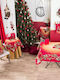Teoran Christmas Decorative Square Pillowcase Red 45x45cm
