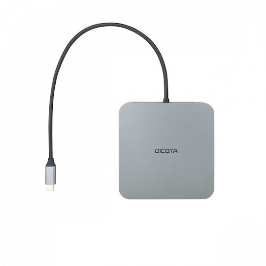 Dicota USB-C Docking Station με HDMI 4K PD Ethernet Γκρι