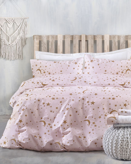 Rythmos Kids Duvet Set Single with Pillowcase Moonlight Pink 160x240cm