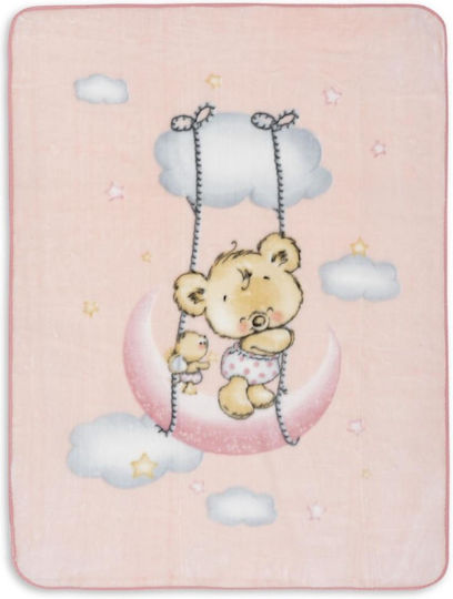 Interbaby Decke Babydecken Kinderbett Rosa Pink 110x140cm