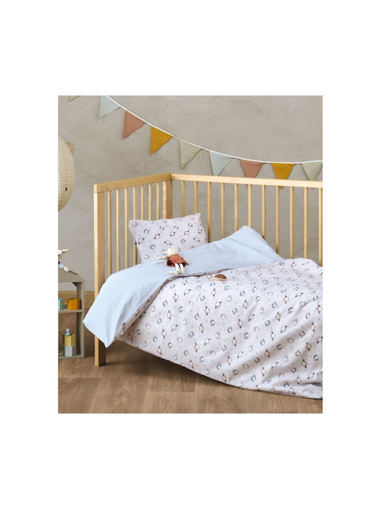 Kentia Baby Duvet Cover Set With Pillowcase Duviri Cielgrey Gray 100x140cm