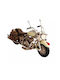 White Decorative Motorcycle 18.5cm