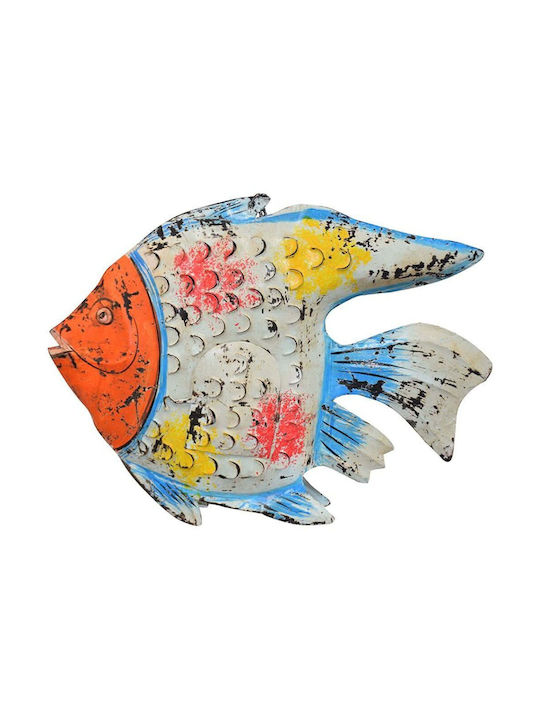 Aqua Deco Multicolored Metal Fish 61x8xh46cm C470895