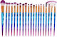 Set 20 Pensule de Machiaj Zola Forme Diferite Curcubeu Dimensiune 18-20,5 cm