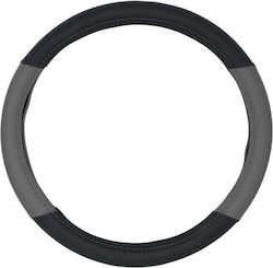 Onyx Κάλυμμα Τιμονιού Αυτοκινήτου με Διάμετρο 38εκ. Μαύρο με Μαύρη Ραφή