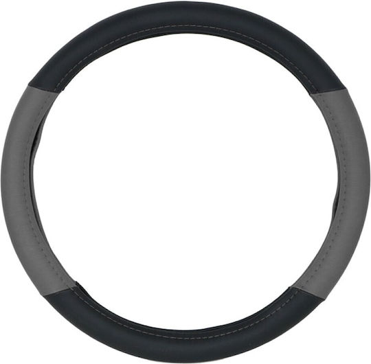 Onyx Onyx Auto Lenkradabdeckung mit Durchmesser 38cm Schwarz mit Schwarzer Naht