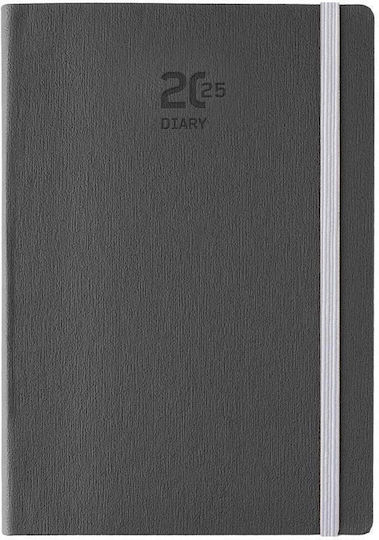 Linio Daily Diary 2025 17x24cm Black