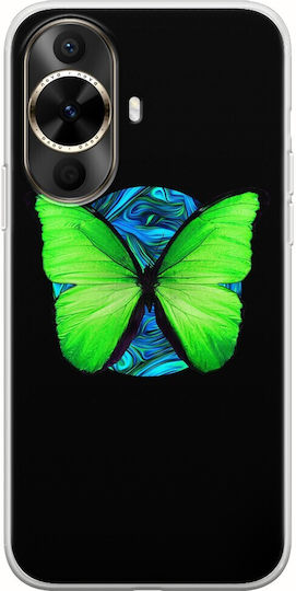Зелен пеперуда Huawei Nova 12s гъвкав TPU прозрачен силикон