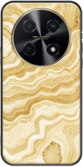 Achatstein Golden Huawei Nova 12i Schwarzes TPU Schwarzes Silikon