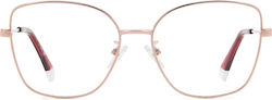 Polaroid Rame Ochelari Metalic Pentru Femei Fluture Rose Gold