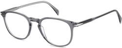 David Beckham Herren Acetat Brillengestell Grau...
