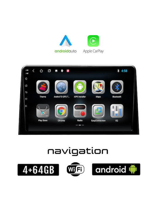 Booma Sistem Audio Auto pentru Peugeot Rifter 2017 (Bluetooth/USB/WiFi/GPS/Apple-Carplay/Android-Auto) cu Ecran Tactil 10"