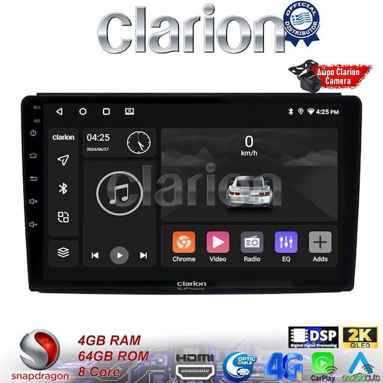 Clarion Ηχοσύστημα Αυτοκινήτου για Peugeot Boxer Fiat Ducato 2006-2011 (Bluetooth/USB/WiFi/GPS/Apple-Carplay/Android-Auto)