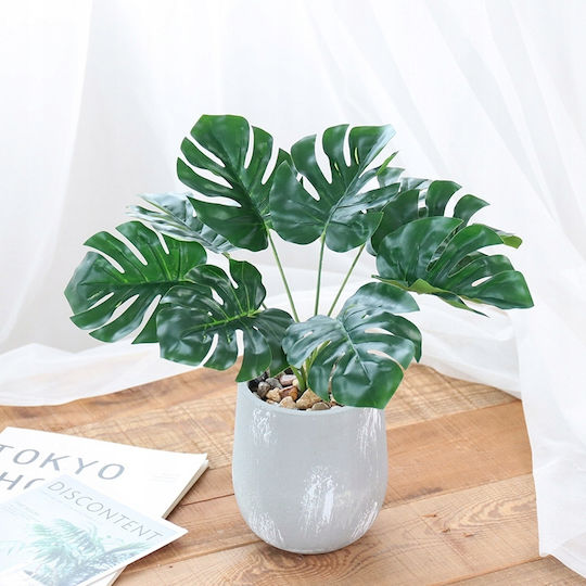 Изкуствено растение в саксийка Monstera Green 33см
