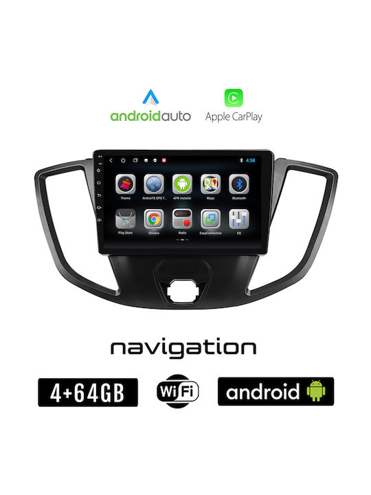 Booma Ηχοσύστημα Αυτοκινήτου για Ford Transit 2014 2020 (Bluetooth/USB/WiFi/GPS/Apple-Carplay/Android-Auto) με Οθόνη Αφής 9"