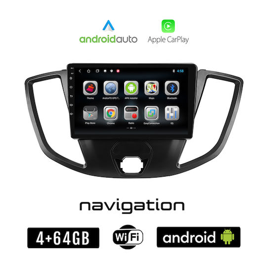 Booma Auto-Audiosystem für Ford Transit 2014 2020 (Bluetooth/USB/WiFi/GPS/Apple-Carplay/Android-Auto) mit Touchscreen 9"