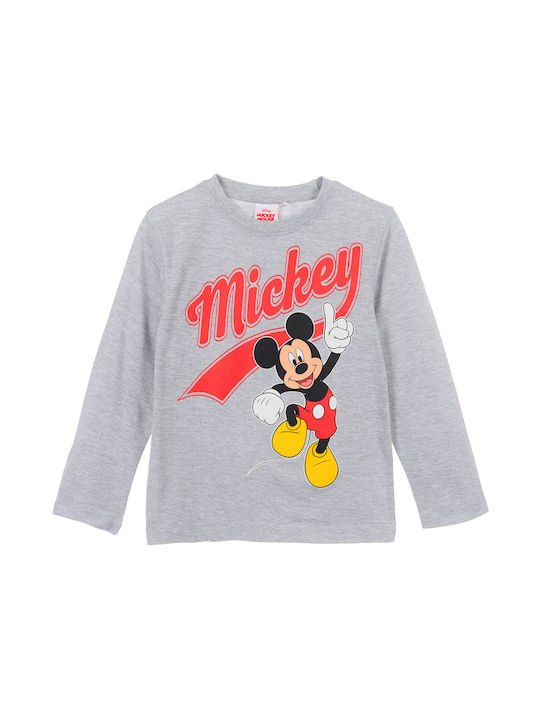 Superheroes Children's Blouse Long Sleeve Gray