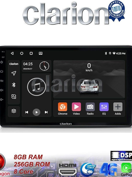Clarion Car Audio System for Suzuki Ignis 2005-2011 (Bluetooth/USB/WiFi/GPS/Apple-Carplay/Android-Auto) with Touch Screen 9"