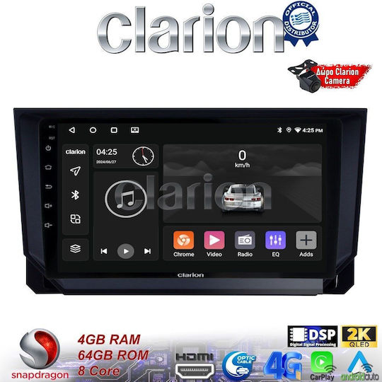 Clarion Ηχοσύστημα Αυτοκινήτου για Seat Ibiza / Arona 2018> (Bluetooth/USB/WiFi/GPS/Apple-Carplay/Android-Auto) με Οθόνη Αφής 9"